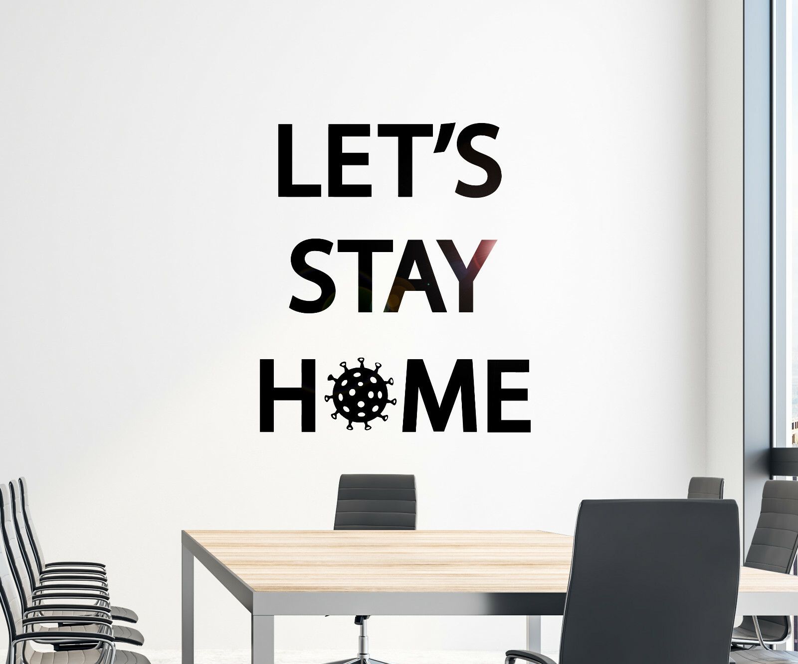 Wall Decal Stay Home Prevention Health Interior Vinyl Decor gz425