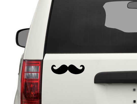 Mustache decal, hipster vinyl decal, mustache sticker, movember decal