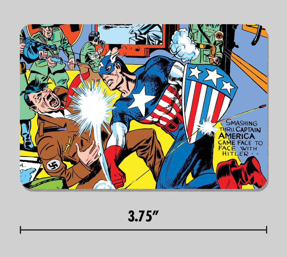 Captain America Sticker Punch Hitler Superhero 3.75" Vinyl Decal