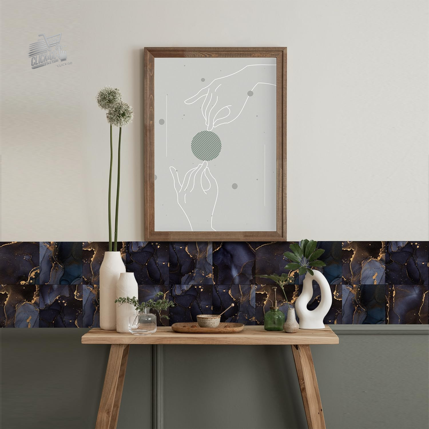 10×10 Kitchen Bathroom PVC Waterproof Wall Cladding Furniture Tile Stickers