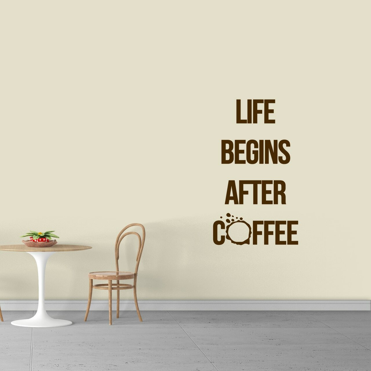 Life Begins After Coffee Wall Decal – Food, Drink, Dining Room, Kitchen, Sticker
