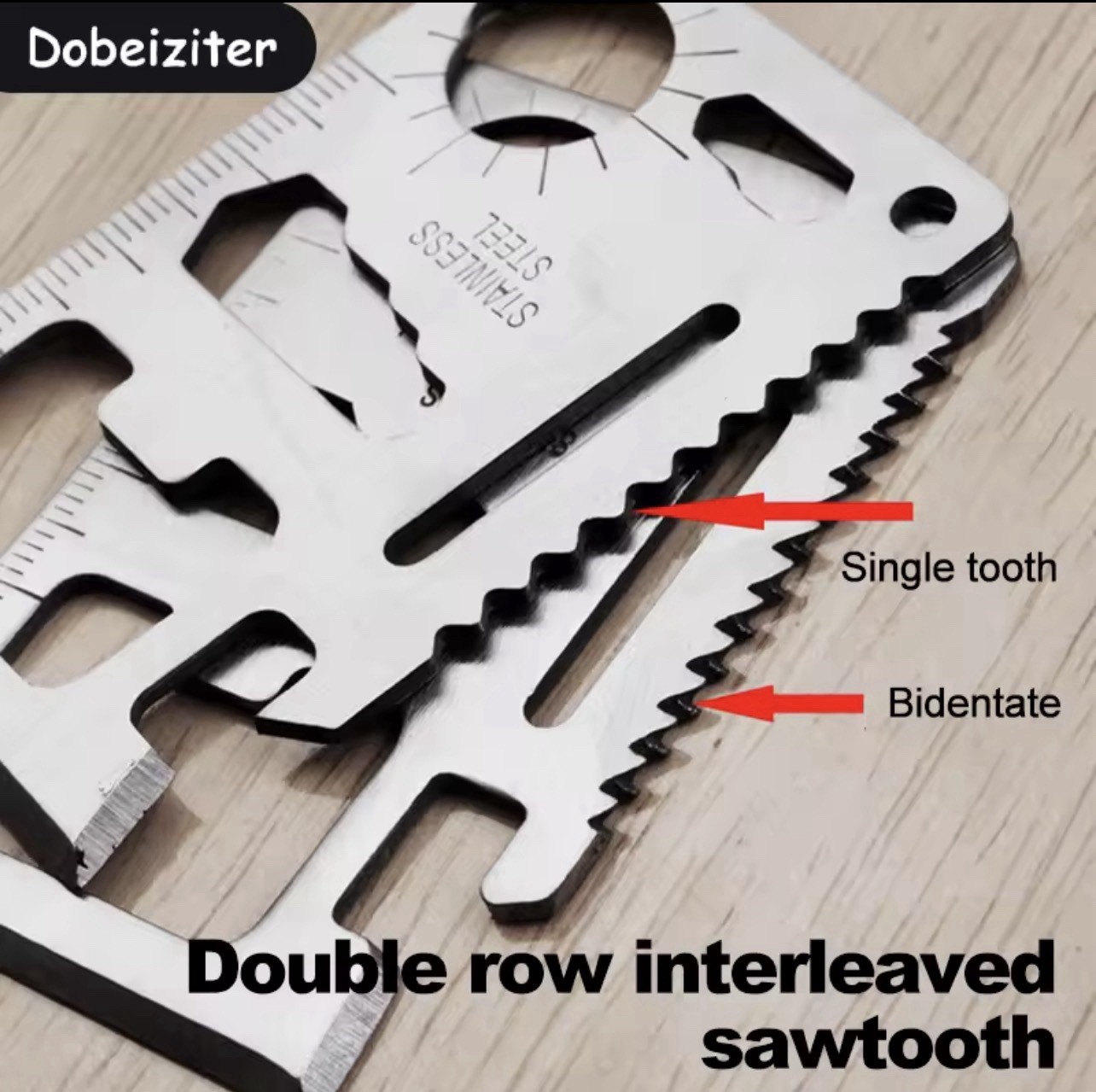 11-in-1 Stainless Steel Multi-Tool Card -Pocket Survival Gear