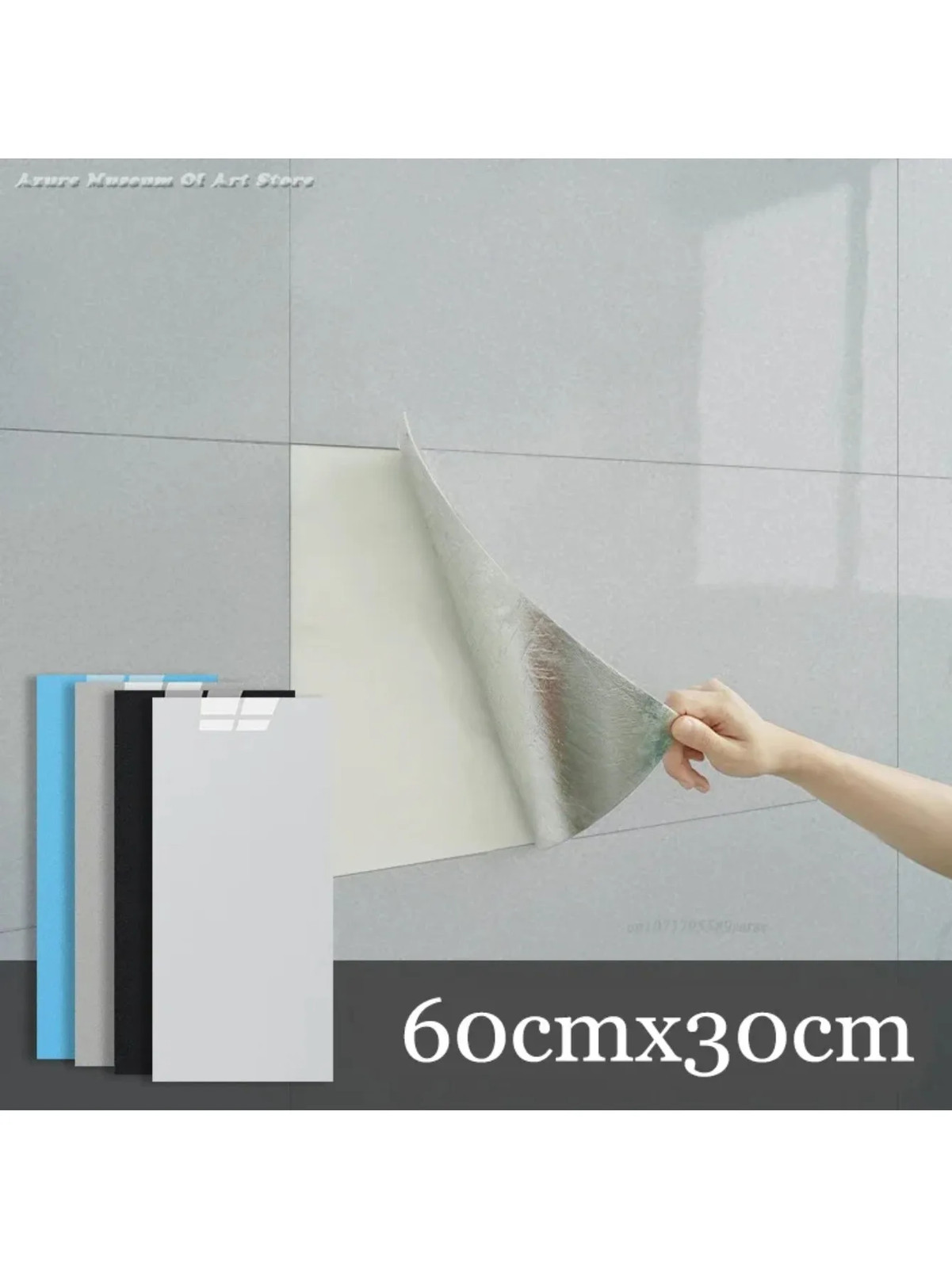 10-Pack Self-Adhesive Marble Tile Stickers – Waterproof 30X60Cm PVC Peel-And-Sti