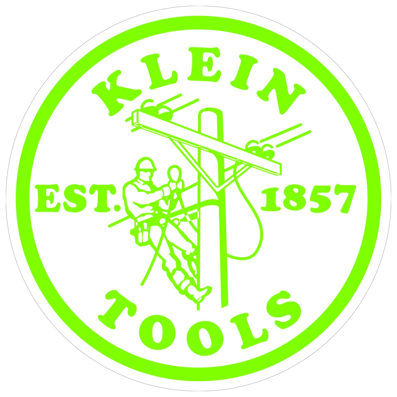 Klein Tools Decal Sticker Electrician Journeyman/ LINEMAN Sizes 3", 5", 7" ROUND