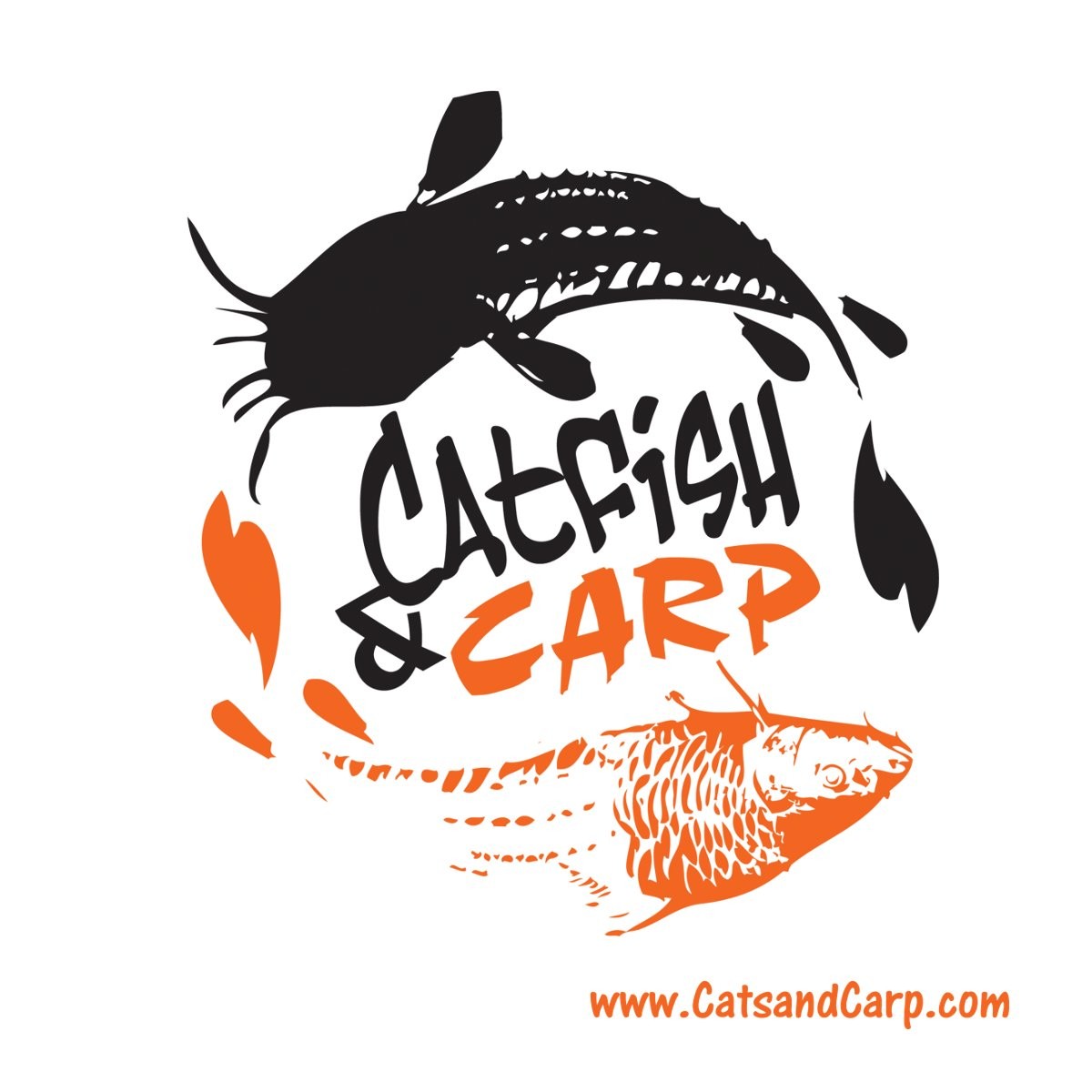 Catfish and Carp Logo Sticker, max. 4 x 4"