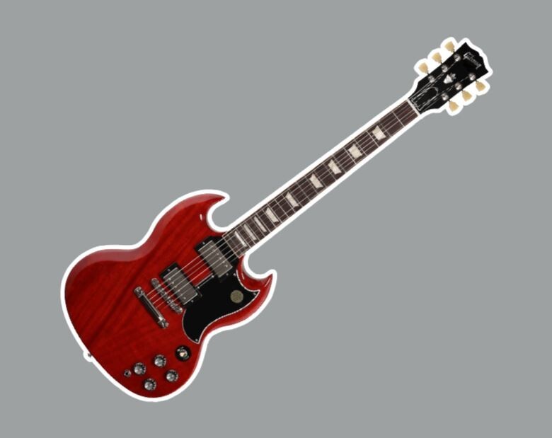 1961 SG Guitar Die Cut Glossy Vinyl Sticker