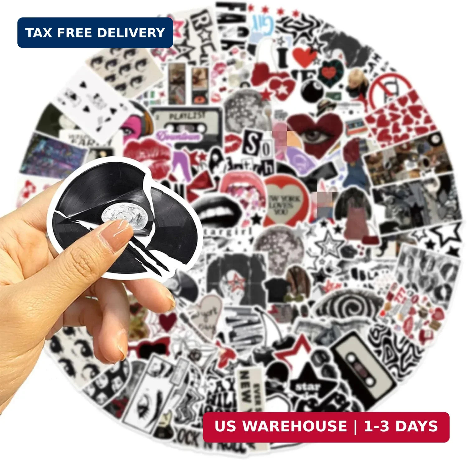 Aesthetic Stickers Pack of 100 – Waterproof Vinyl Decals for Water Bottle, Lapto