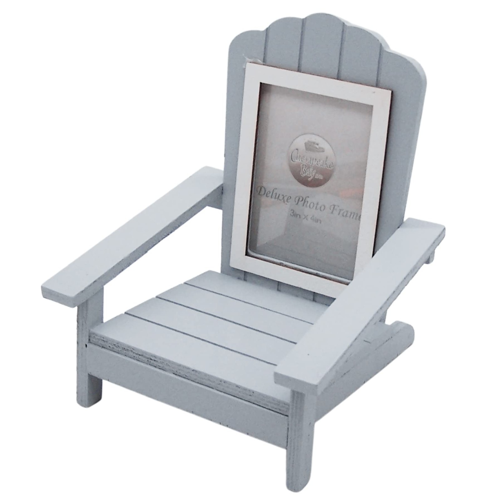 Beach Chair Picture Frame, Holds 3×4 Vertical Photo, Tabletop Nautical Decor,…