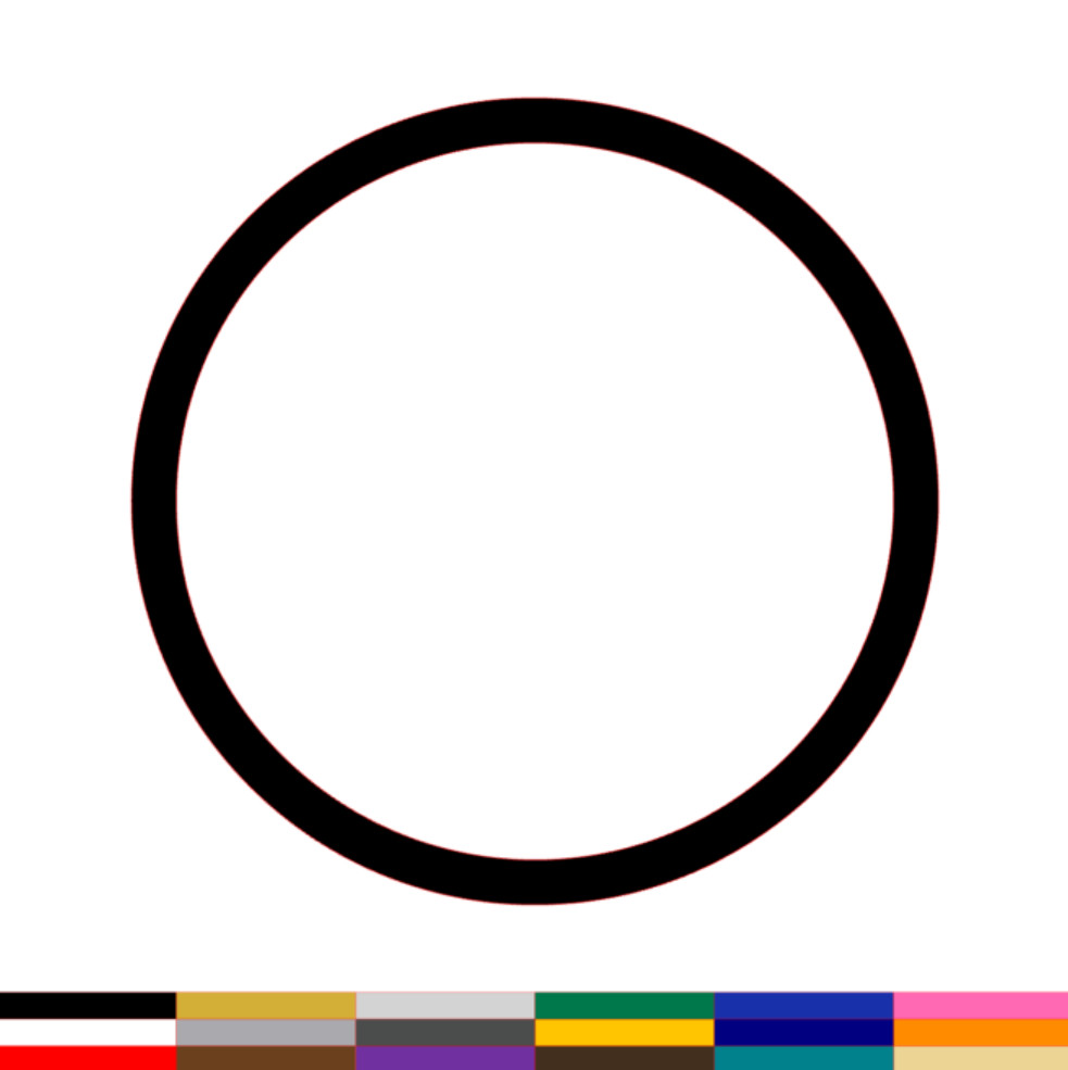 Circle Outline Ring Sticker PICK SIZE COLOR Vinyl Decal Hoop Loop Bumper Window
