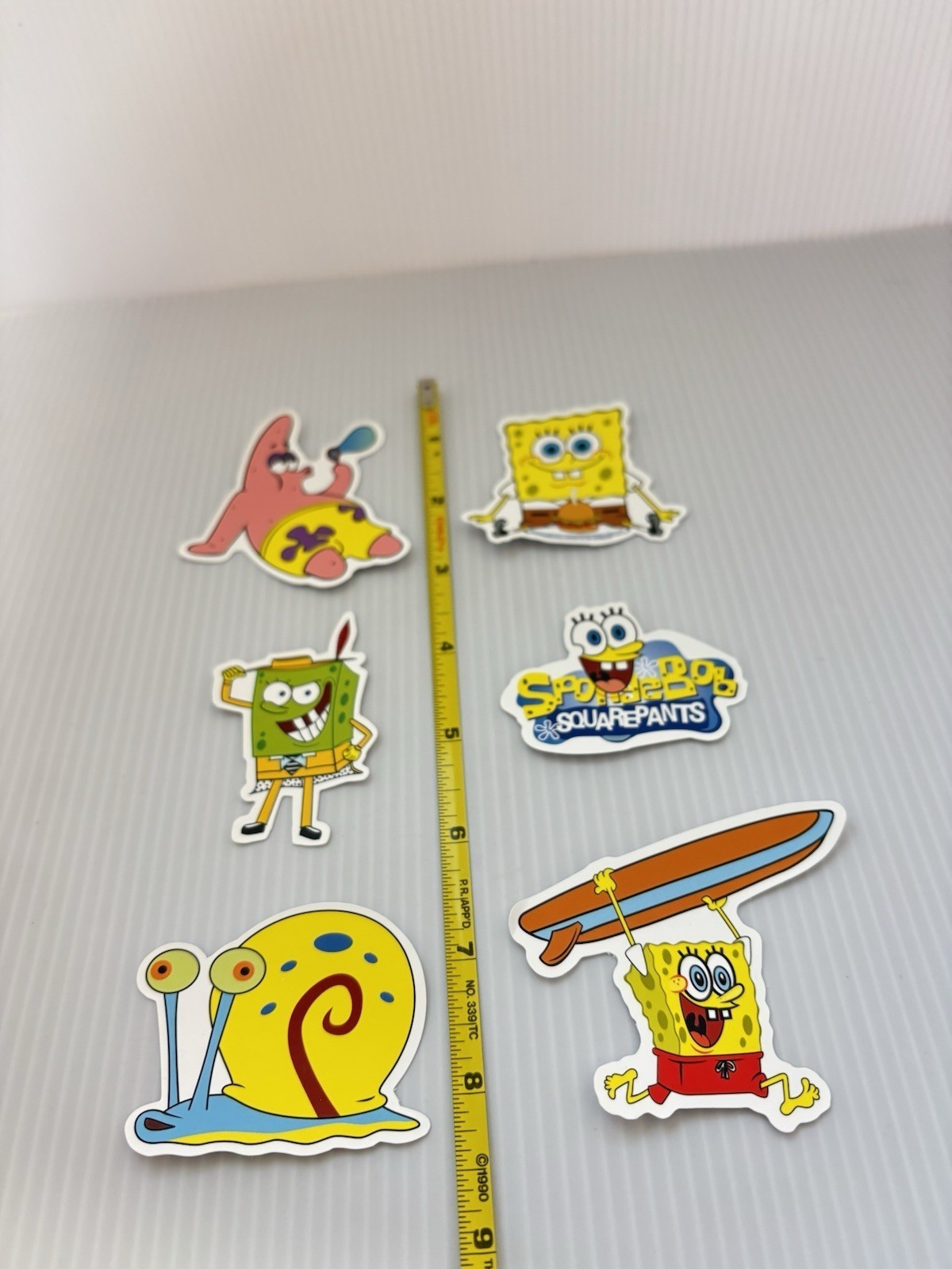 SpongeBob SquarePants 6pc Vinyl Stickers Lot Cartoon Water Bottle Laptop Decals
