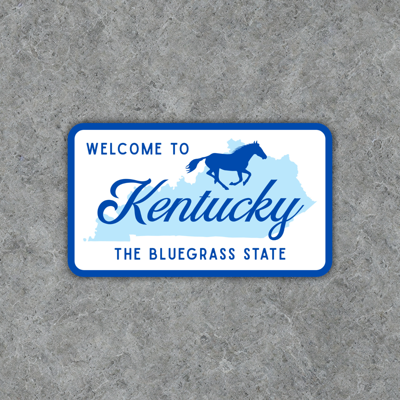 Welcome to Kentucky Sticker The Bluegrass State Vinyl Decal Waterproof Travel