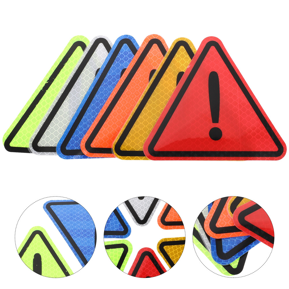 1 Set Triangular Car Danger Signs Stickers Triangle Danger Sticker Car Danger