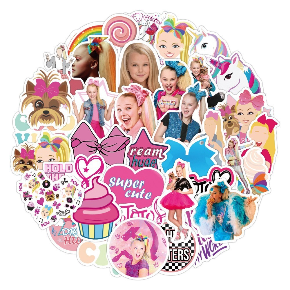 100Pcs JOJOSIWA Cartoon Sticker for Adults Teens Girl Scrapbooking Water Bottles