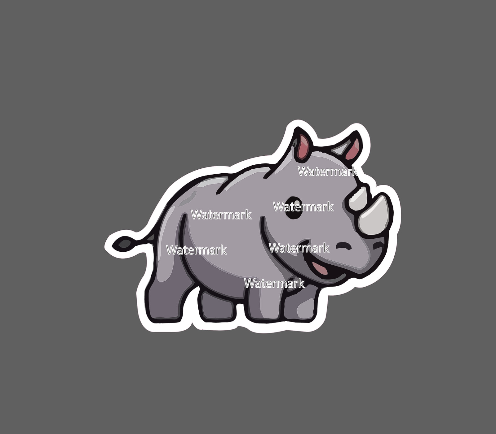 Rhino Sticker Cartoon Cute Waterproof NEW – Buy Any 4 For $1.75 EACH Storewide!