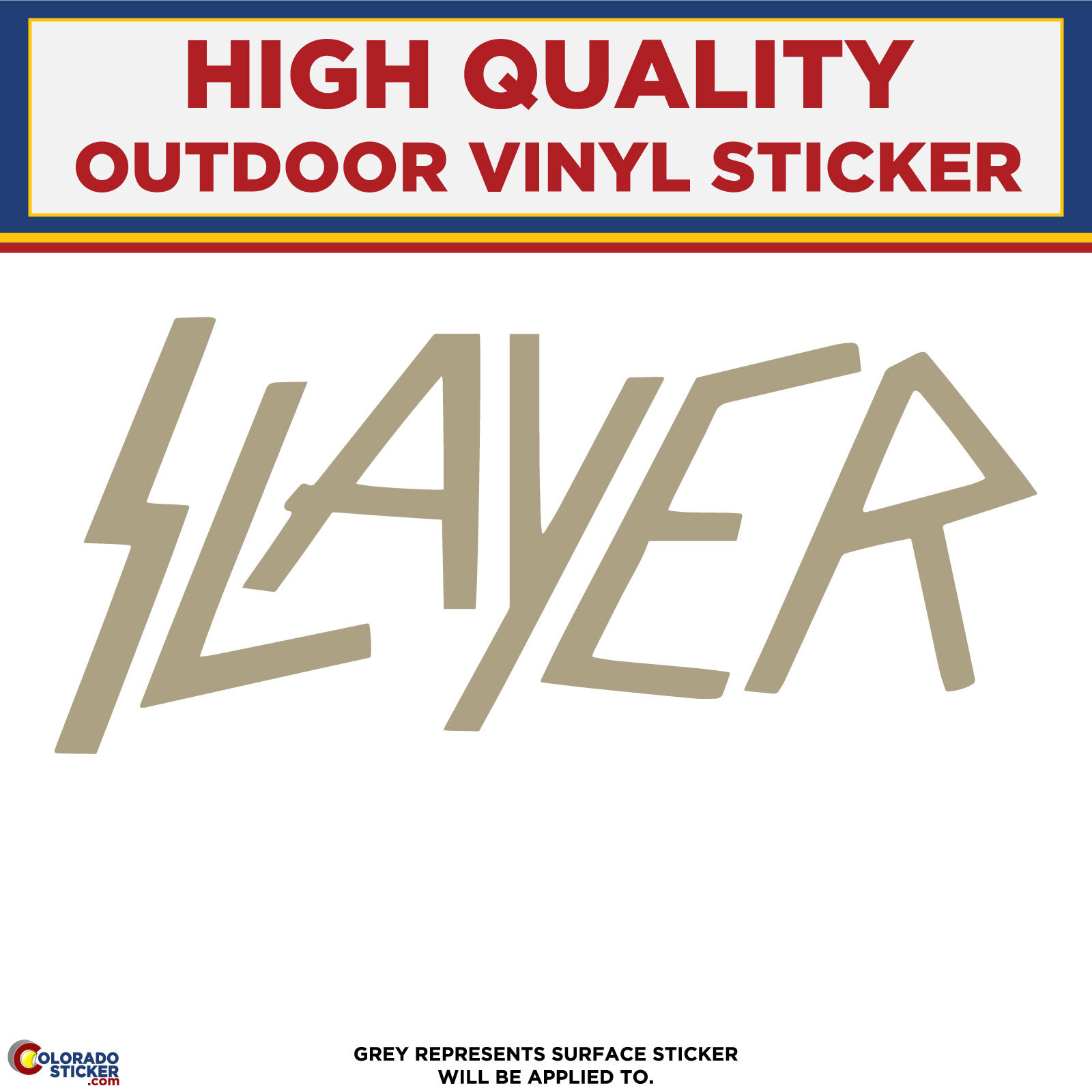 Slayer Text, Die Cut High Quality Vinyl Stickers