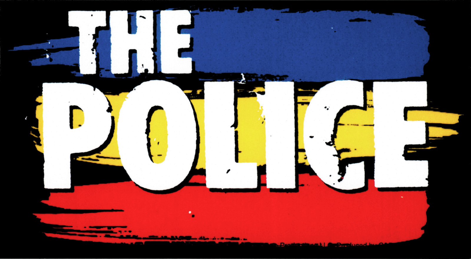 Sticker – The Police Red Blue Yellow Stripe Logo Rock Music Band 80s Decal #5626