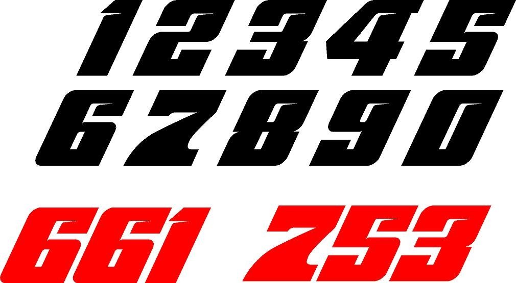 Custom Race Car Numbers Decal Motocross Motorsports Dirt Bike Window Laptop #