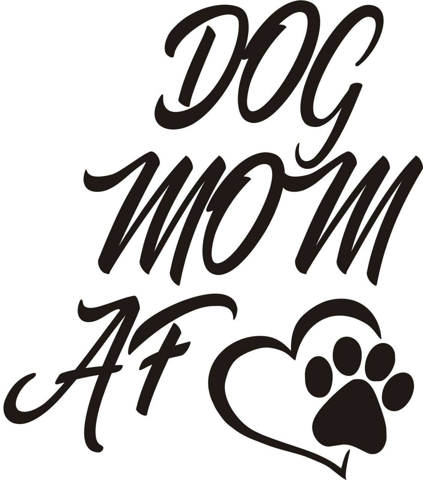 DOG MOM puppy love Vinyl Decal Car Truck Wall Sticker pick your size and color