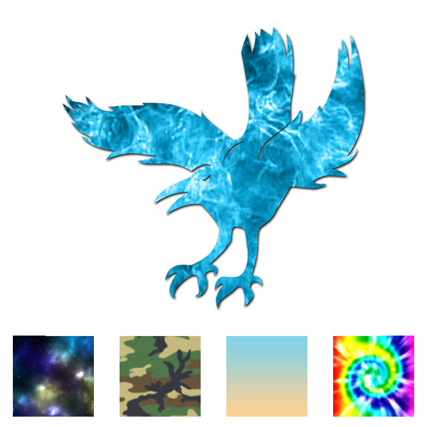 Angry Crow Raven Bird – Decal Sticker – Multiple Patterns & Sizes – ebn1304
