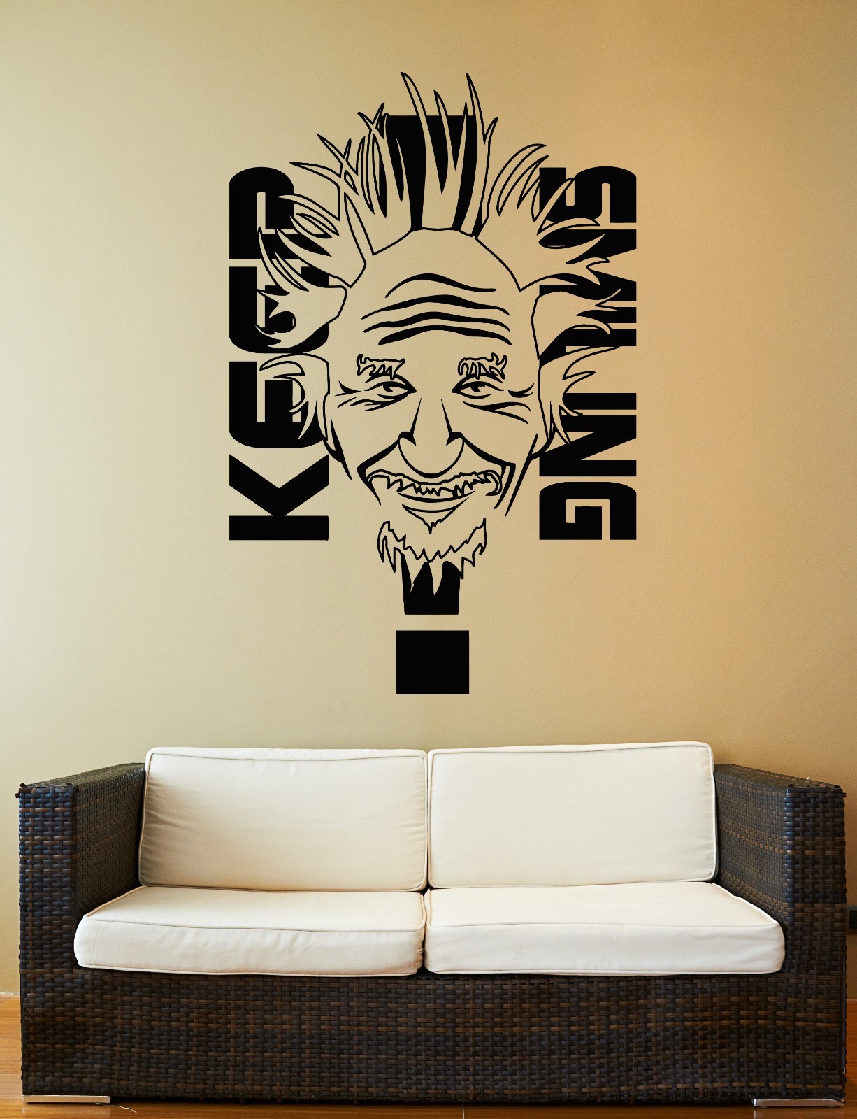 Wall Stickers Vinyl Decal Quote Keep Smiling Ceepy Scary Man (z1964)