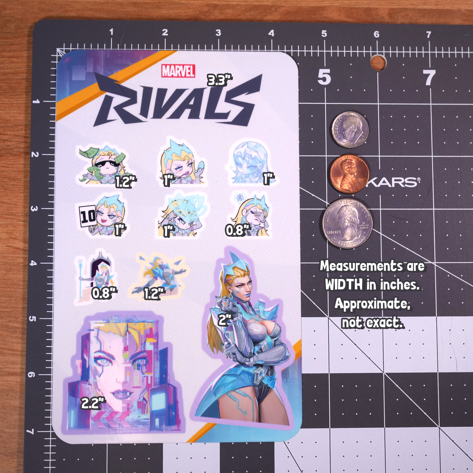 Marvel Rivals Emma Frost (Hellfire Protocol Skin) Sticker Sheet