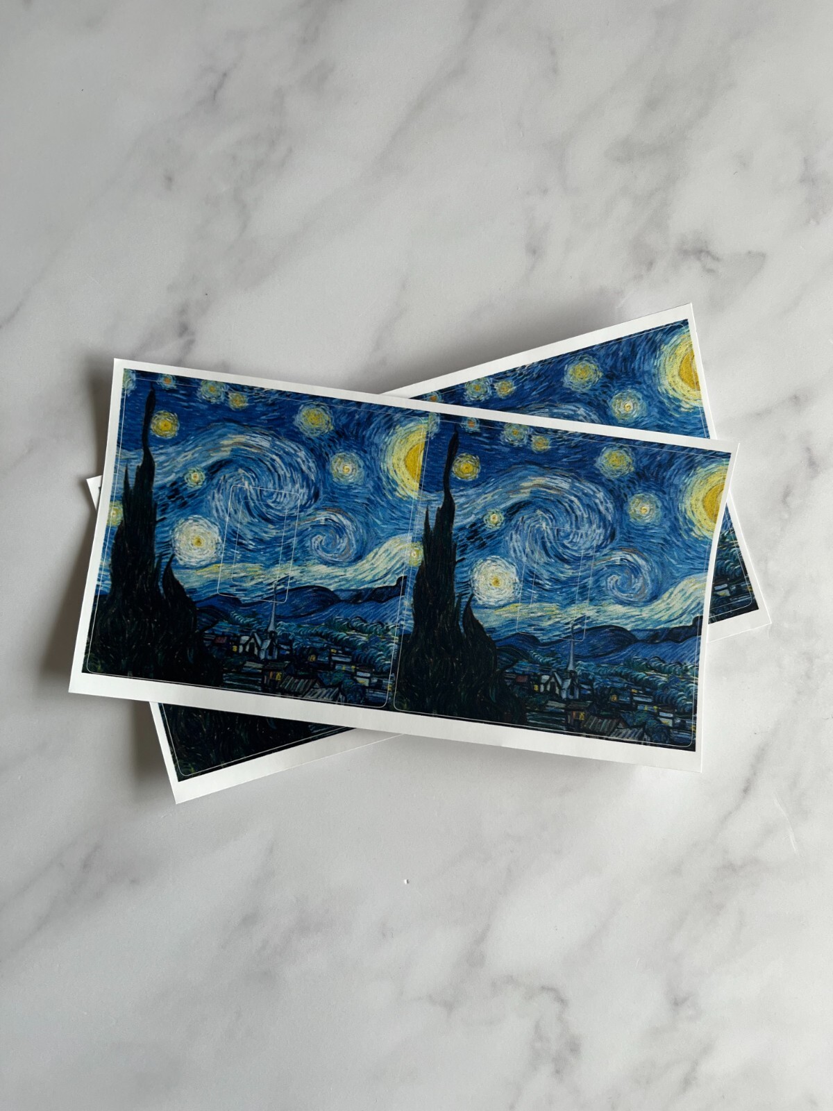 Pack of 2 Starry Night, Vincent Van Gogh Art Design for Single Light Switch