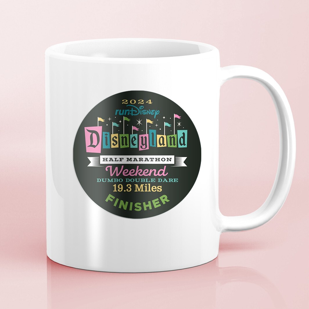 Disneyland Half Marathon 2024 19.3 Miles FLAGS FINISHER Water Bottle Sticker