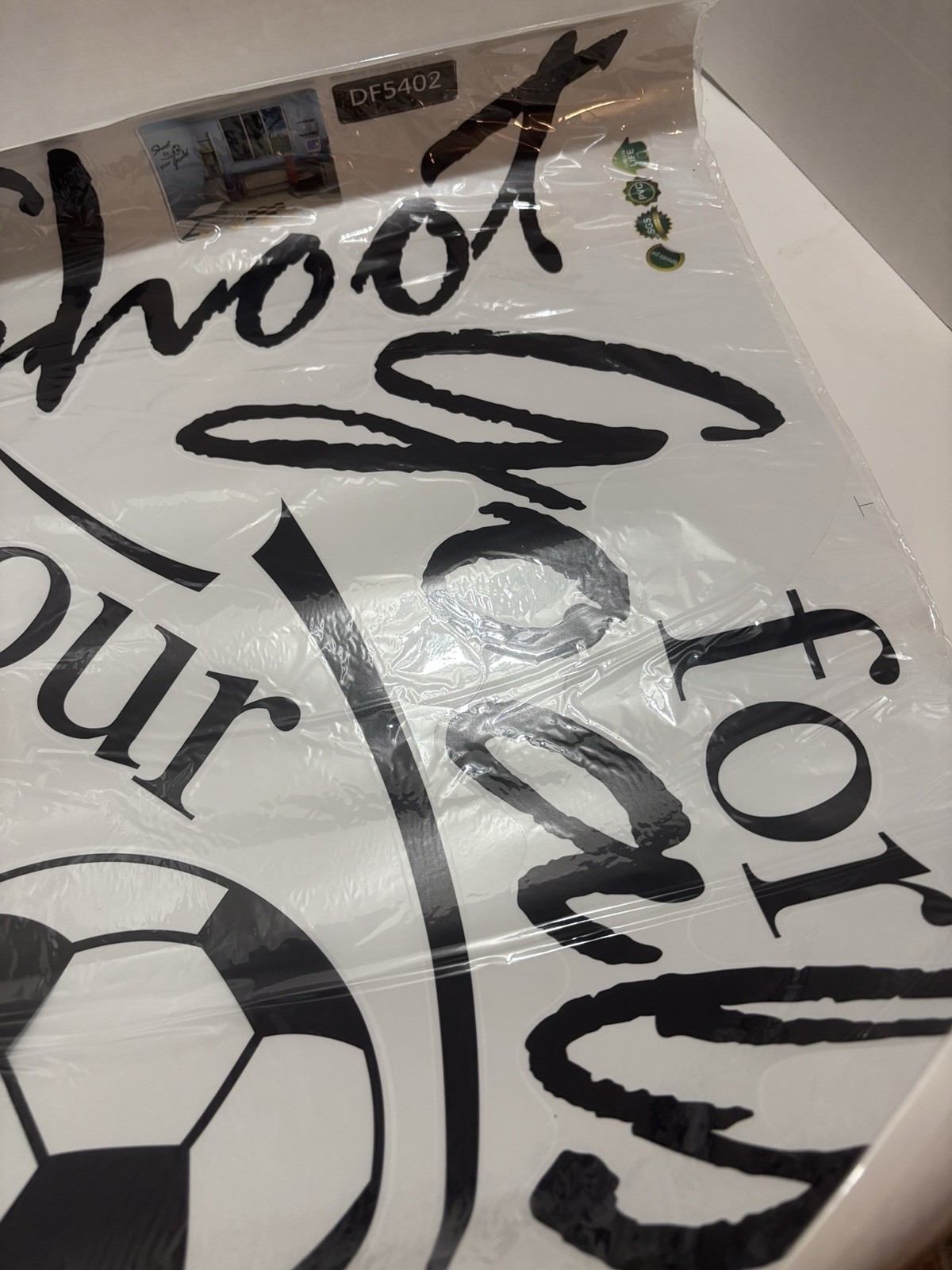Shoot for Your Goals Football Soccer Poster Quotes Wall Decals Stickers