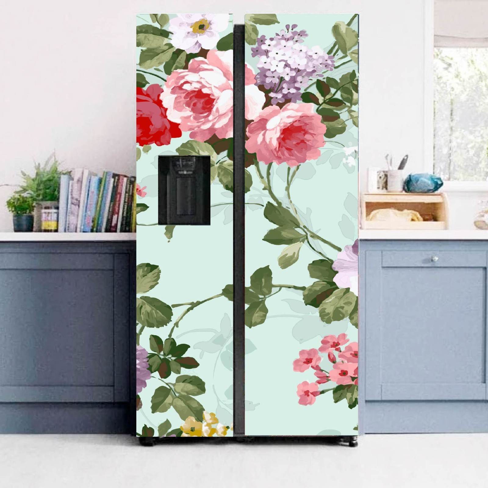 Vintage Retro Style Fridge Wrap