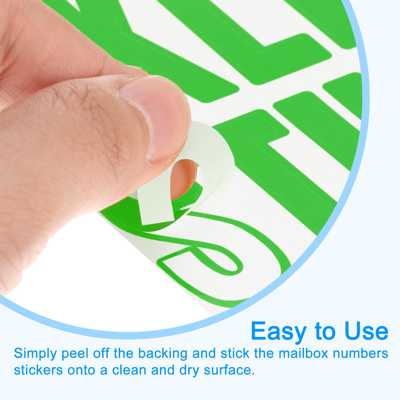 4 Sheets Letter Stickers Vinyl Letters for Indoor/Outside Sticker Decal Green