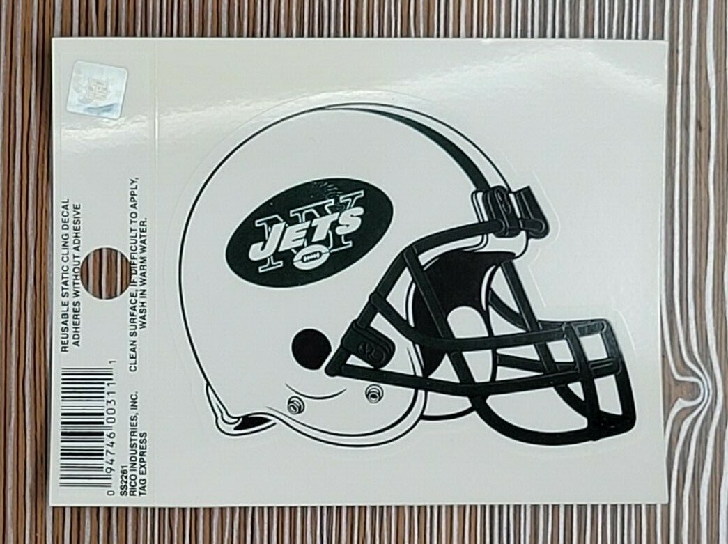 New York Jets Small Static-Cling Window Decal Sticker – Approx 3" x 4"