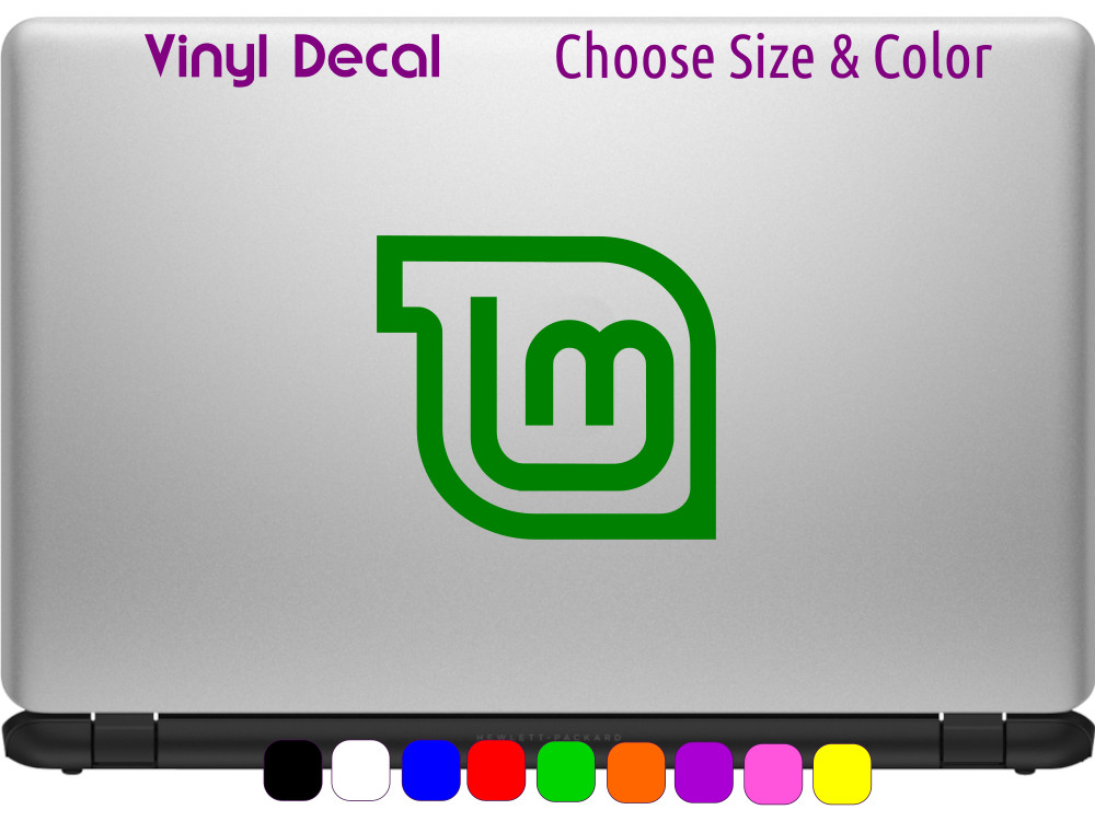 LINUX MINT outline logo Vinyl Decal Laptop Car Window Sticker CHOOSE SIZE COLOR