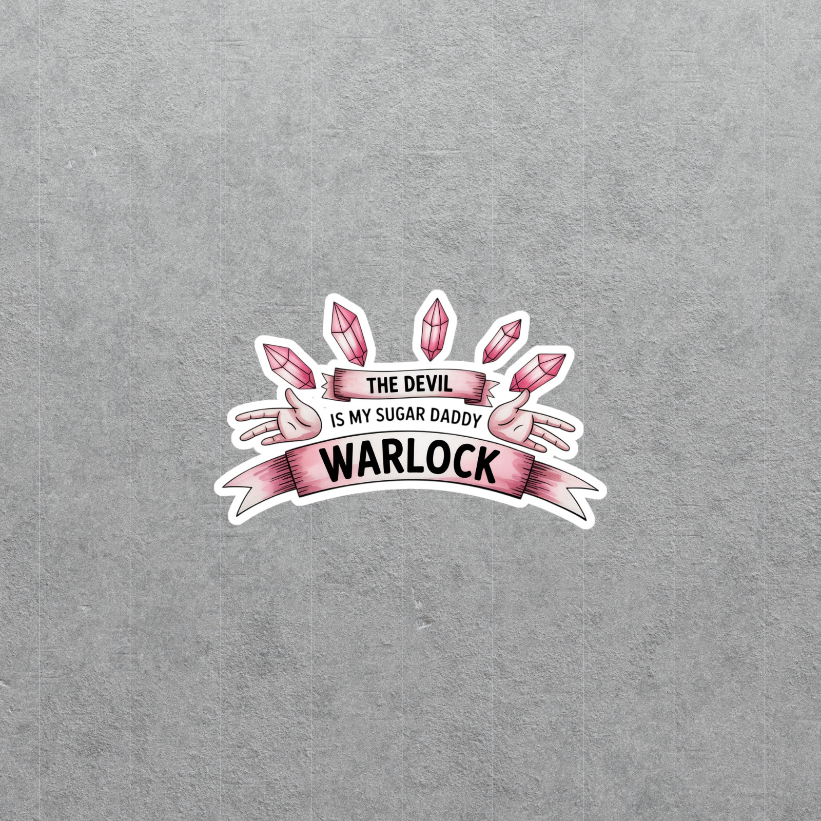 Warlock Magic Crystal Pink Funny Vinyl Sticker Decal #6855