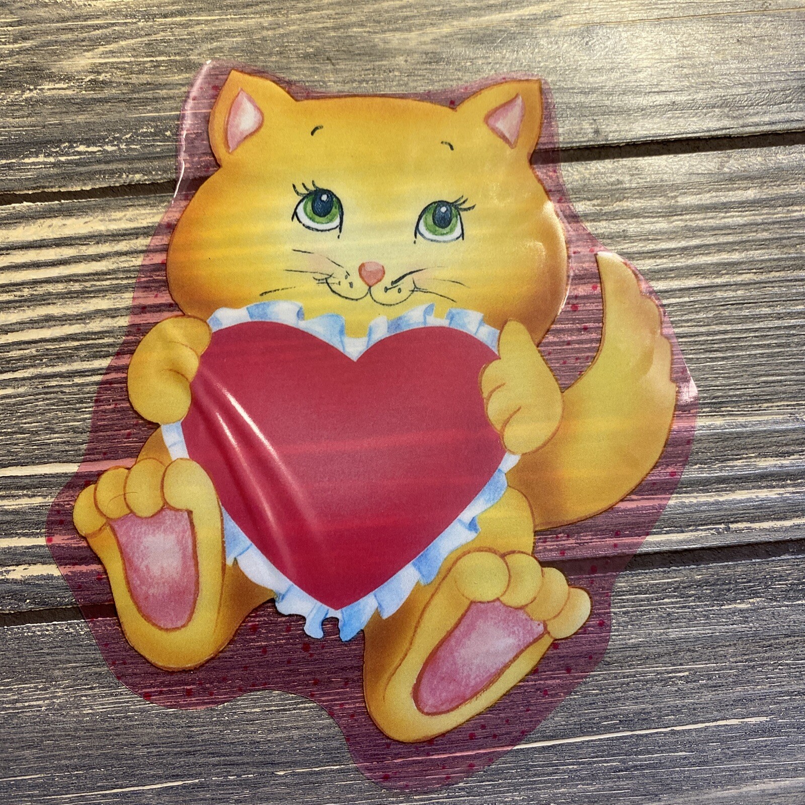 Vinyl Decal Static Cling Window Decoration Lot of 7 Valentines Day Kittens Heart