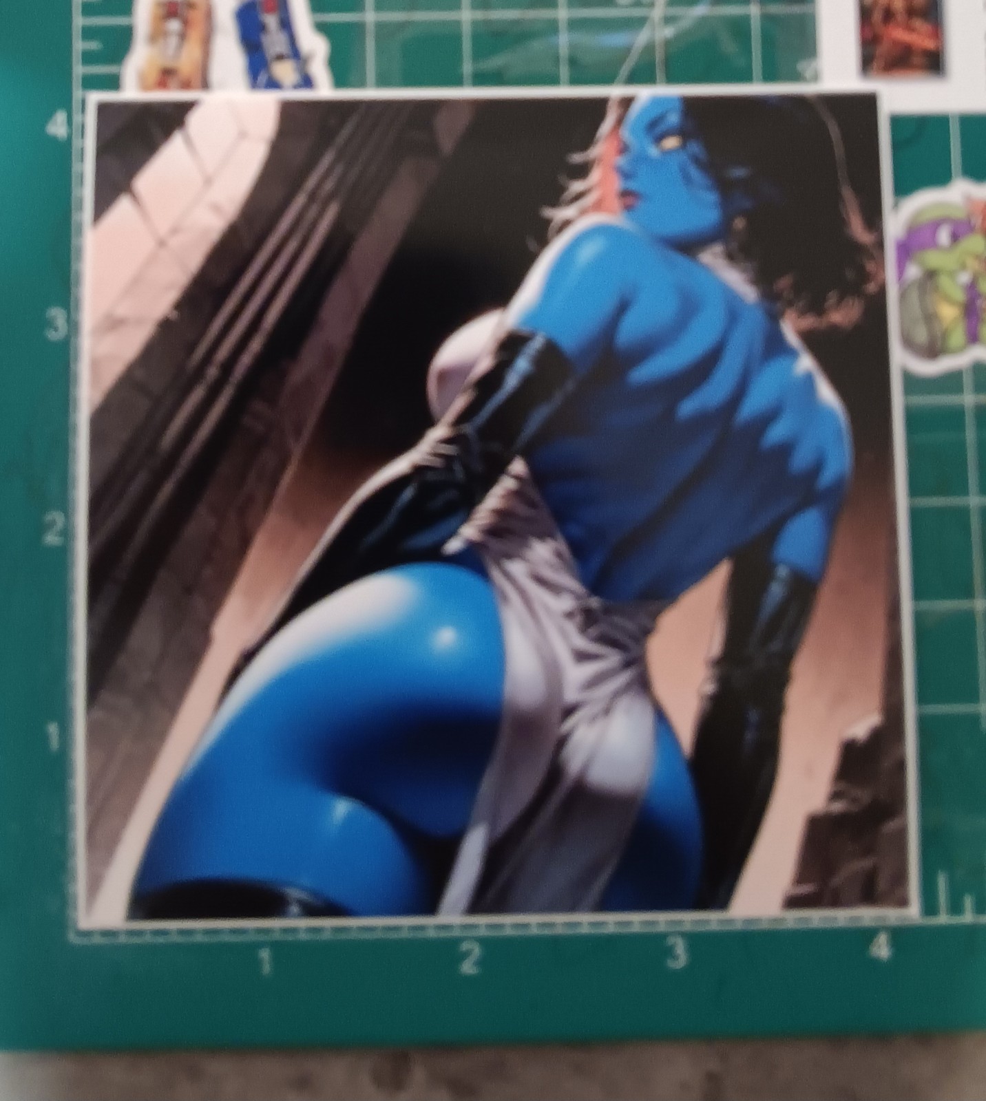 MARVELS X-MEN X MYSTIQUE X HIGH-GLOSS HIGH MIRROR VYNIL STICKER X 4X4 INCHES STI