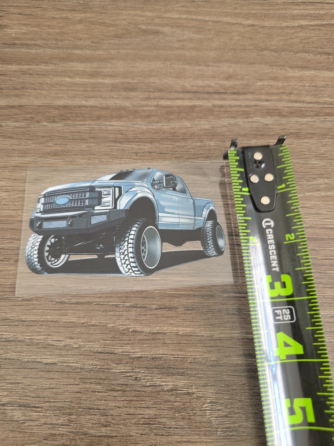 Heavy Duty Truck UVDTF Decal Sticker Waterproof Raised In Full Color 4in