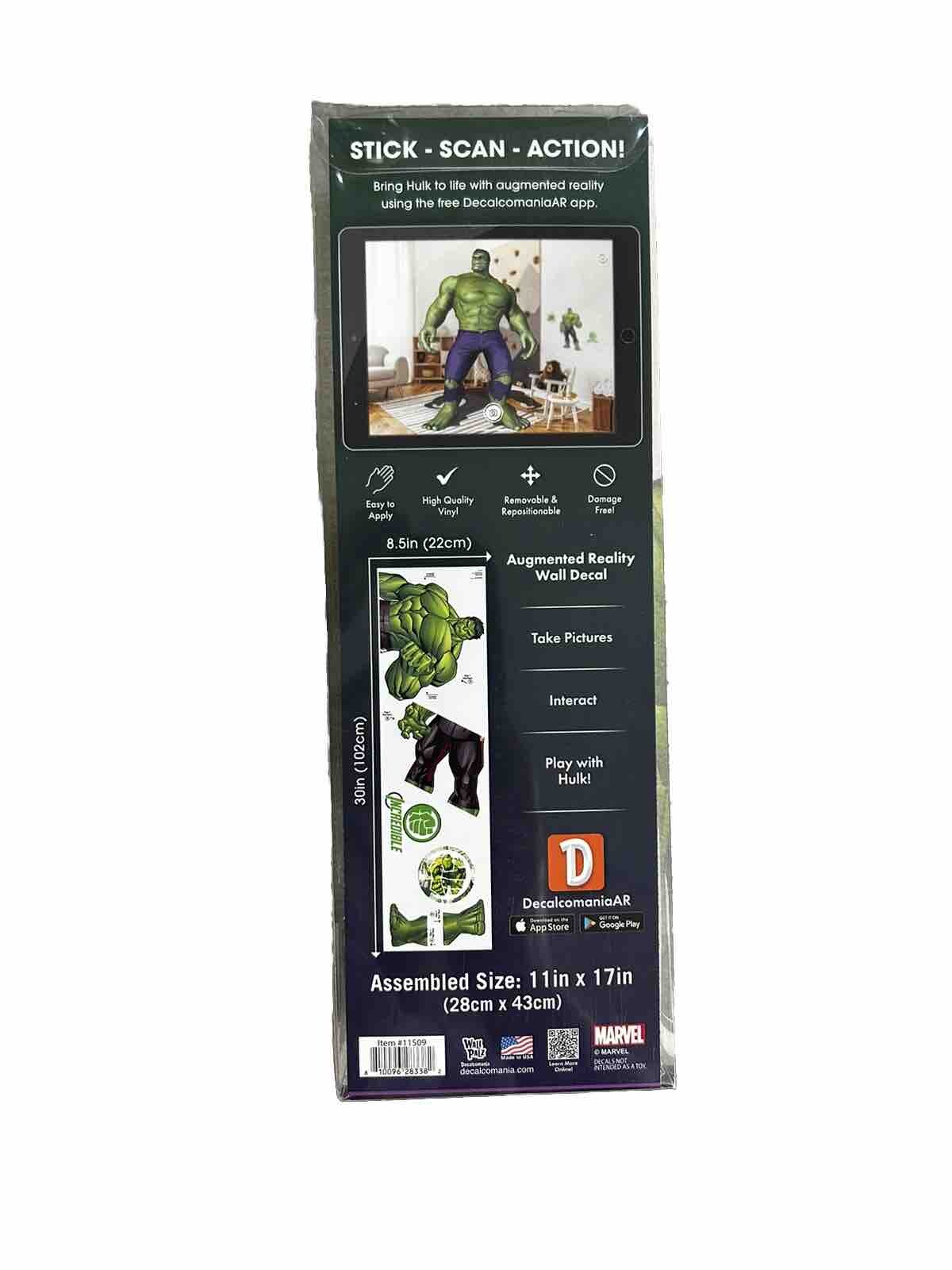 Marvel Hulk Wall Decal 11×17” With Augmented Reality Action – Peal N Stick