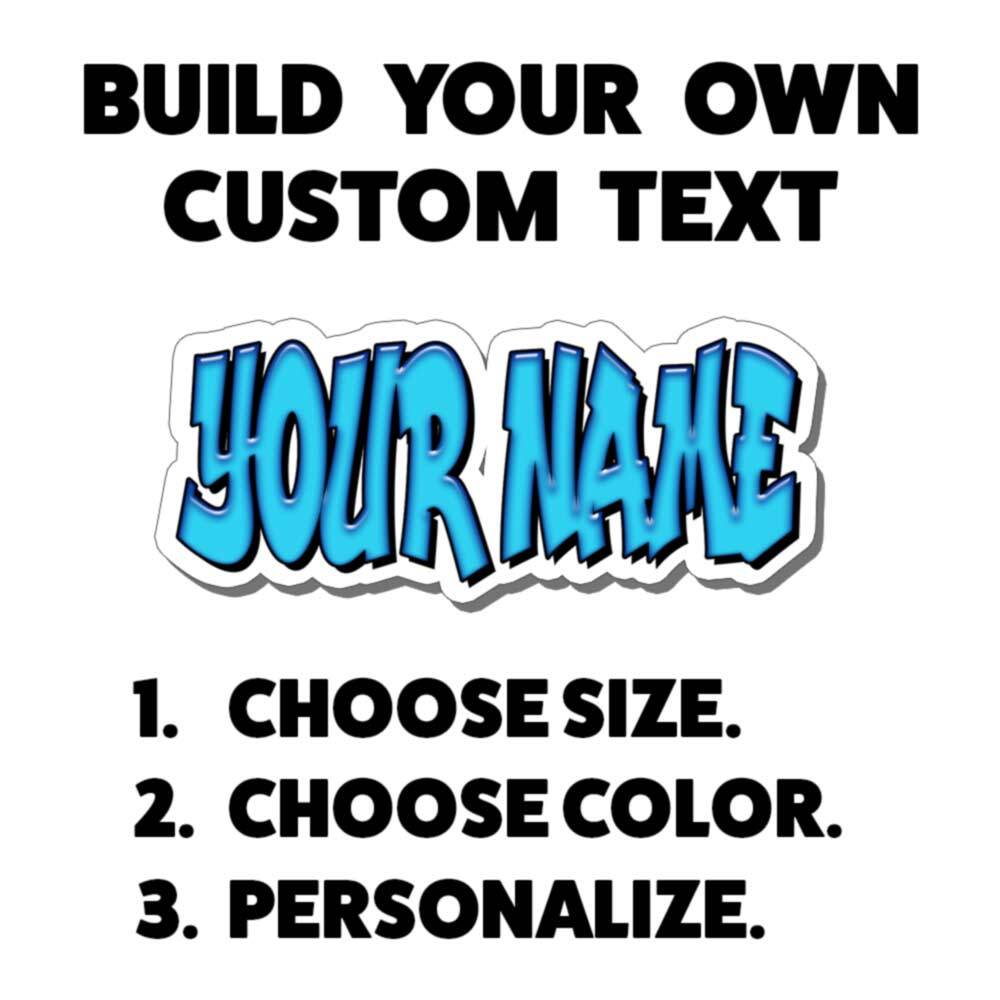 Custom Personalized Vinyl Graffiti Name Decal Sticker LIGHT BLUE or YOUR CHOICE