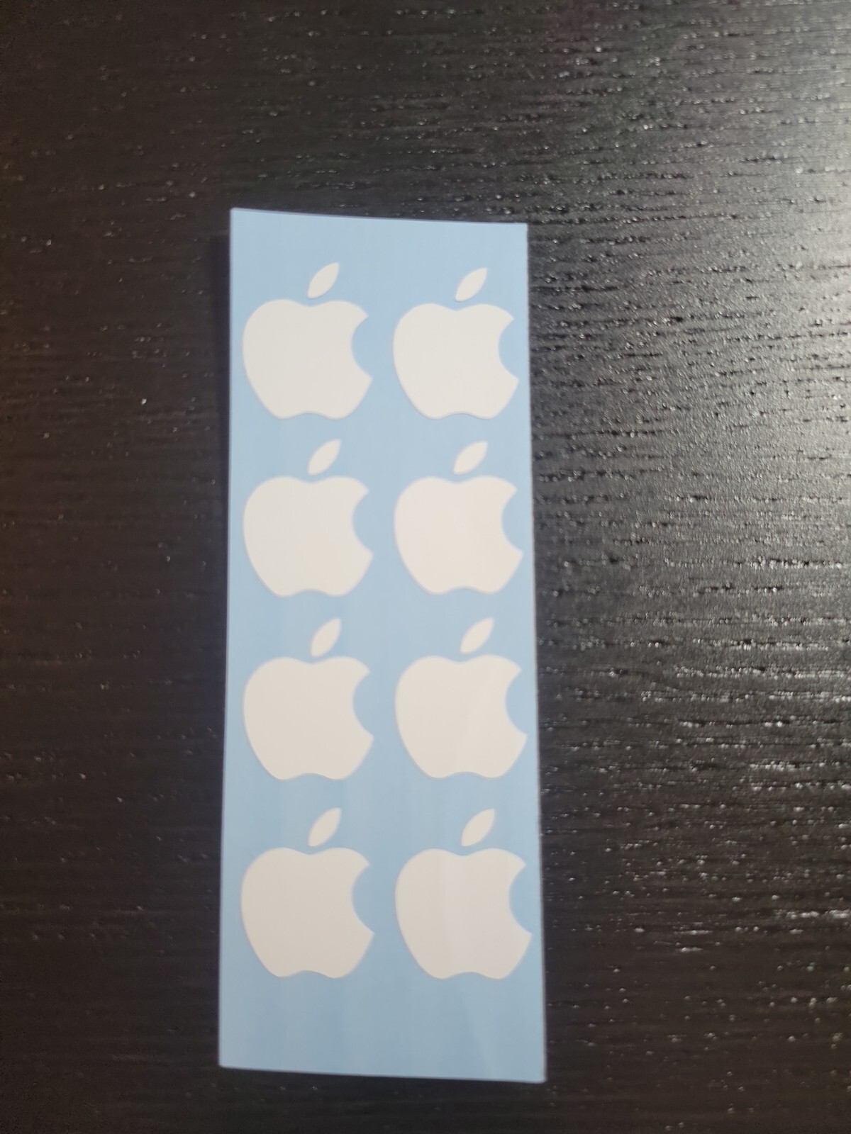 Set of 8 Apple Logo Overlay Vinyl Decals – For iPhone Windows Laptops Mugs