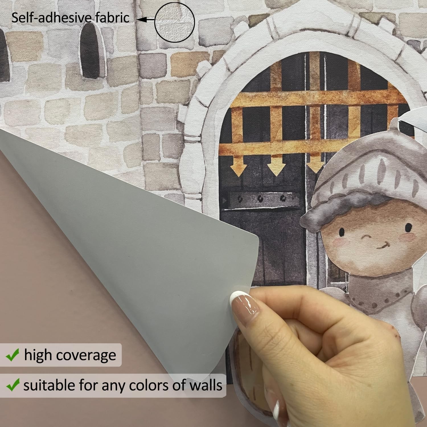 Large Watercolor Wall Sticker for Playroom