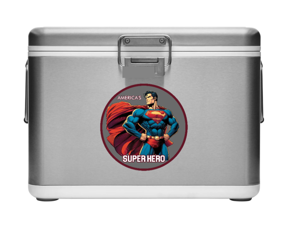 Superman (America's Hero) 4" Vinyl Decal Car Cooler Laptop Truck Smoker Trailer