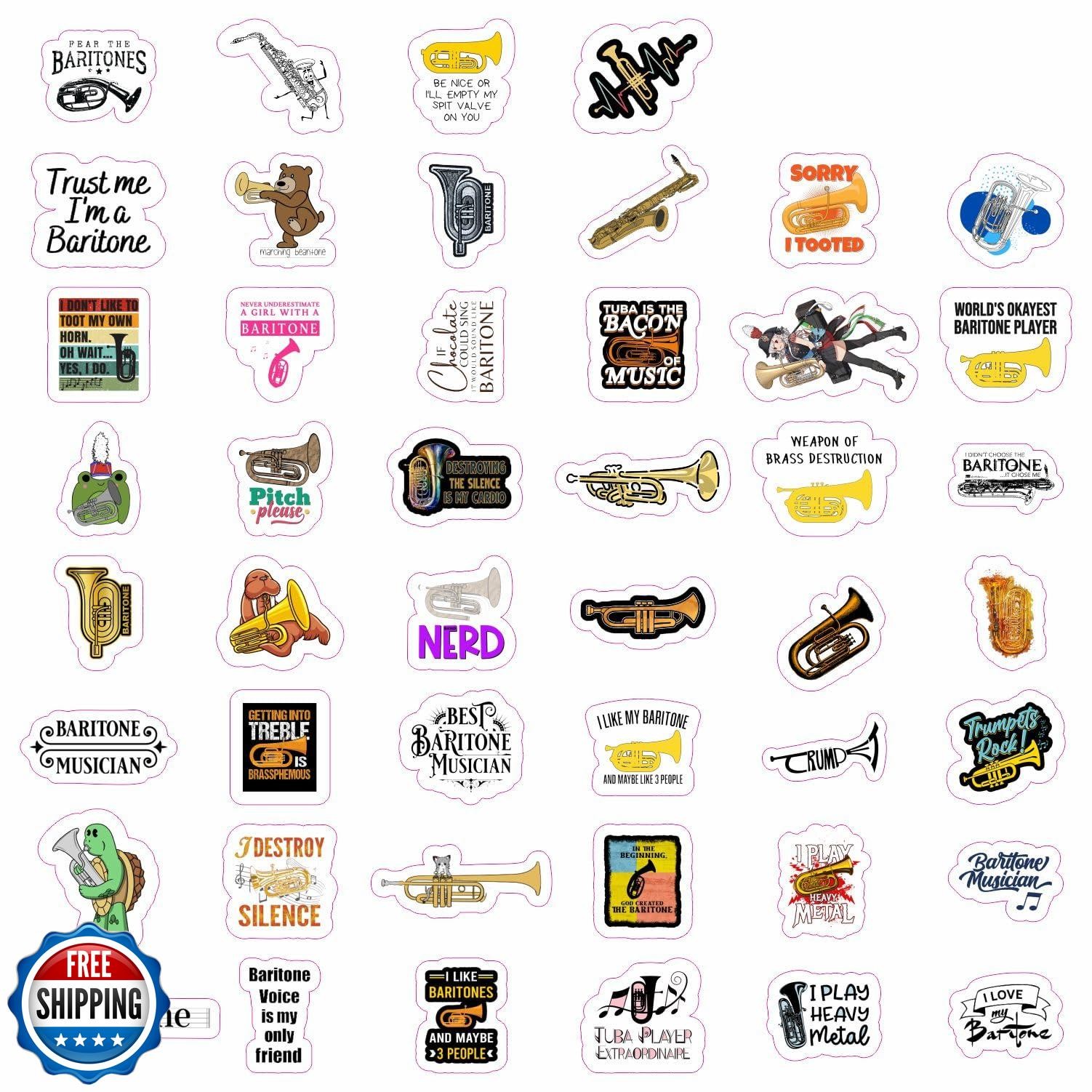 BulbaCraft Baritone Stickers for Water Bottle and Laptop – Baritone Party Fav