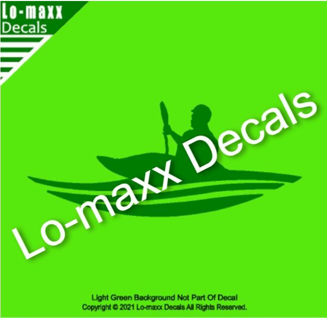 Whitewater Kayaker River Kayaking Original Lo-maxx Design Die Cut Vinyl Decal