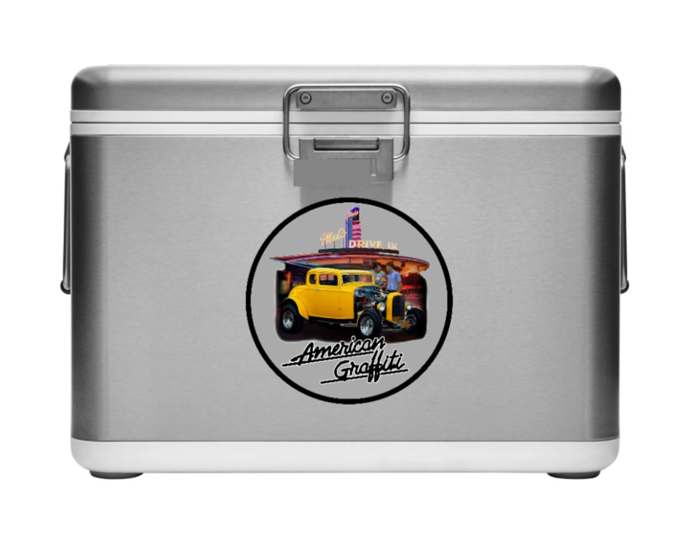 Movie – American Graffiti 4" Vinyl Decal Handmade Vehicle Decor Laptop Cooler 26
