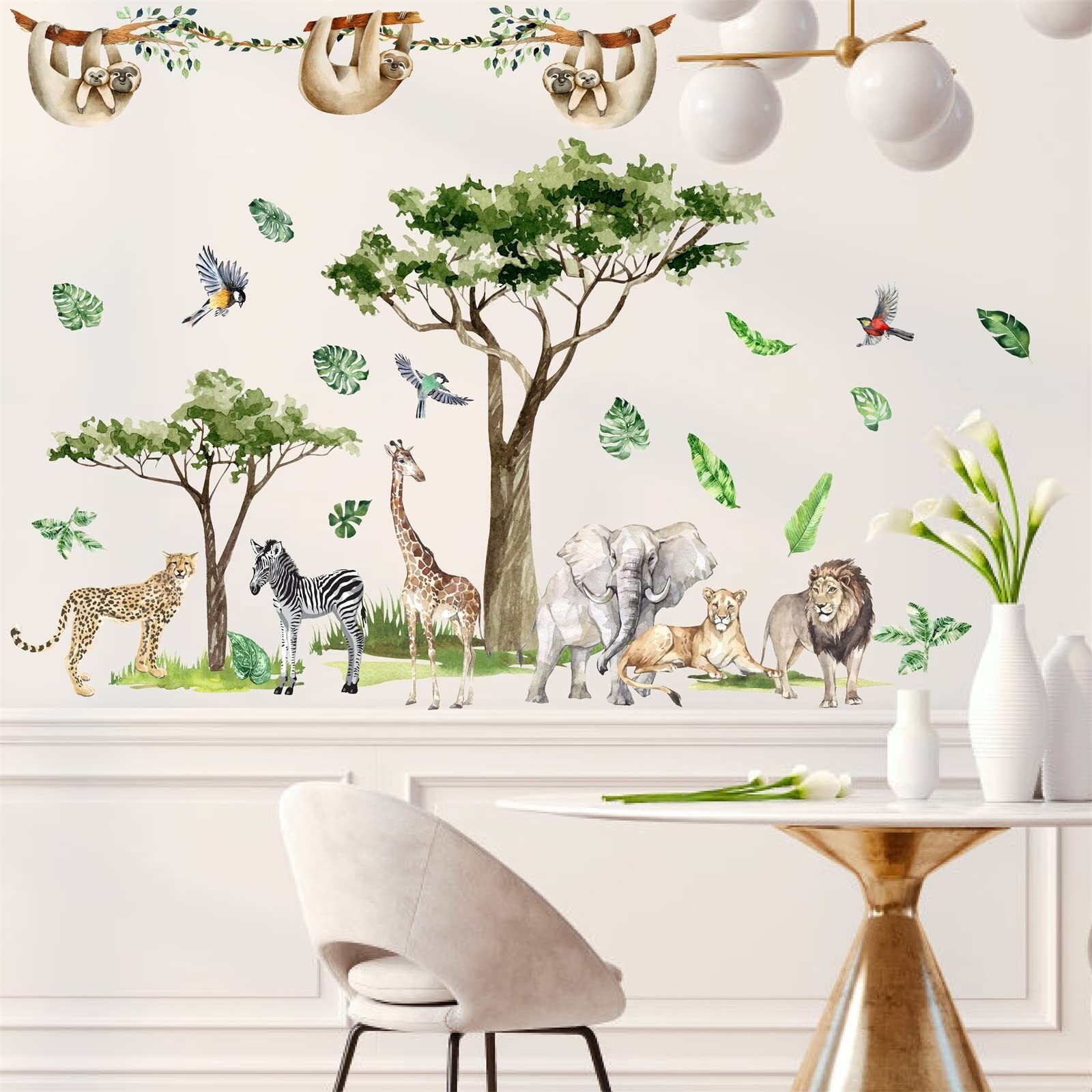 Jungle Animal Wall Decals Safari Animal Wall Stickers Large Wild Animal Wall …