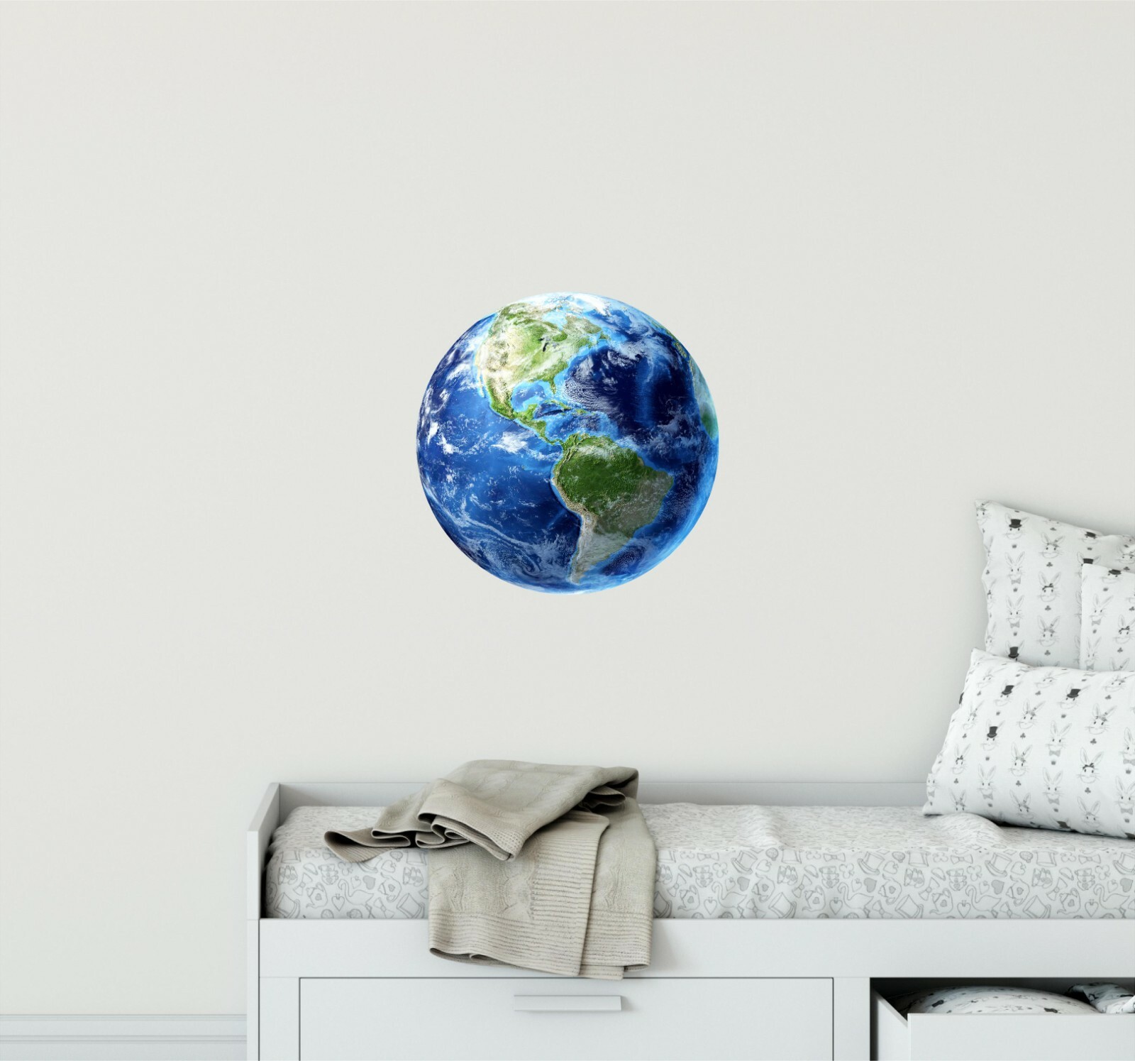 Planet EARTH #1 Wall Decal Removable Fabric Vinyl Wall Sticker Space Graphic