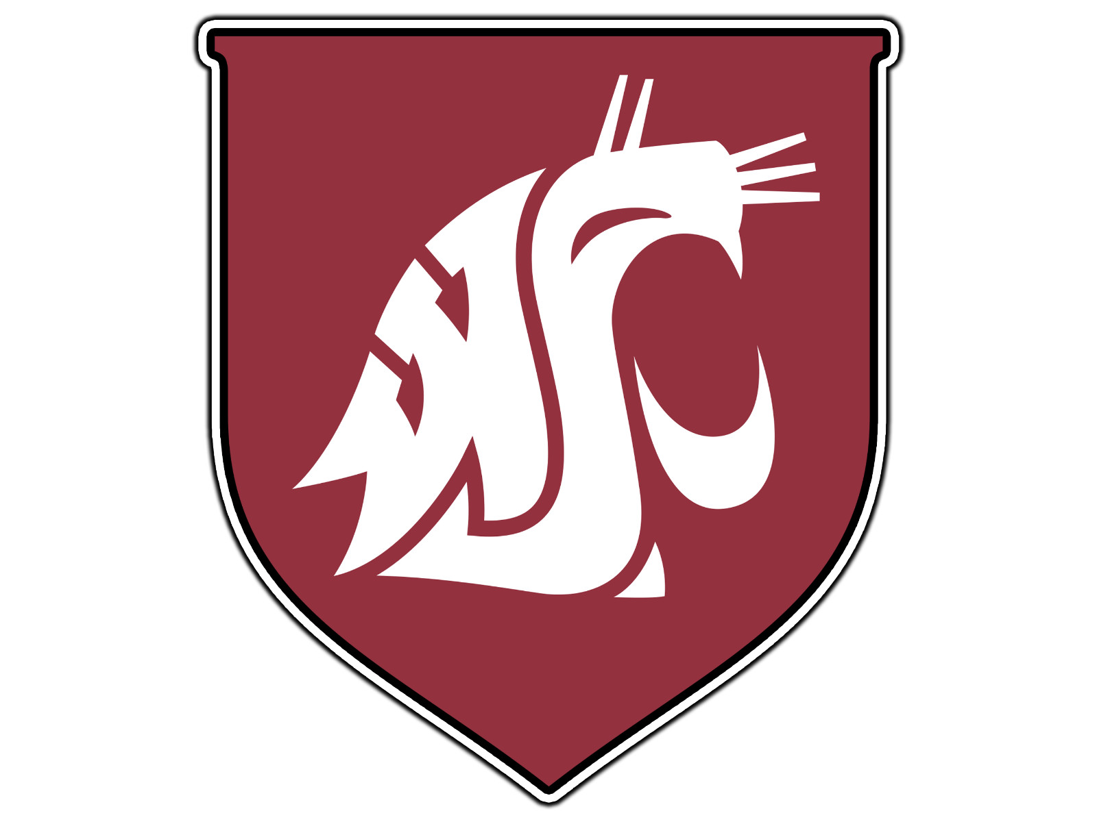Washington State Cougars Logo #1 College Sticker Waterproof Vinyl Decal Die-Cut