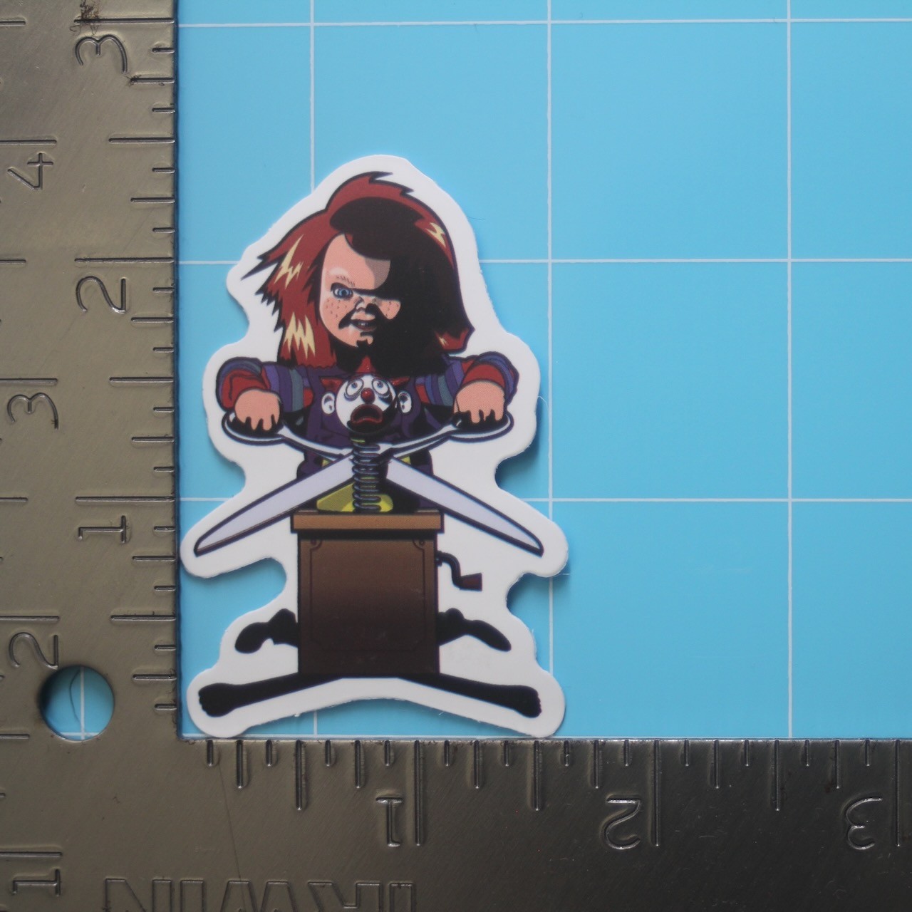 Child's Play Sticker (CHUCKY) Horror Movie, Matte PVC Decal