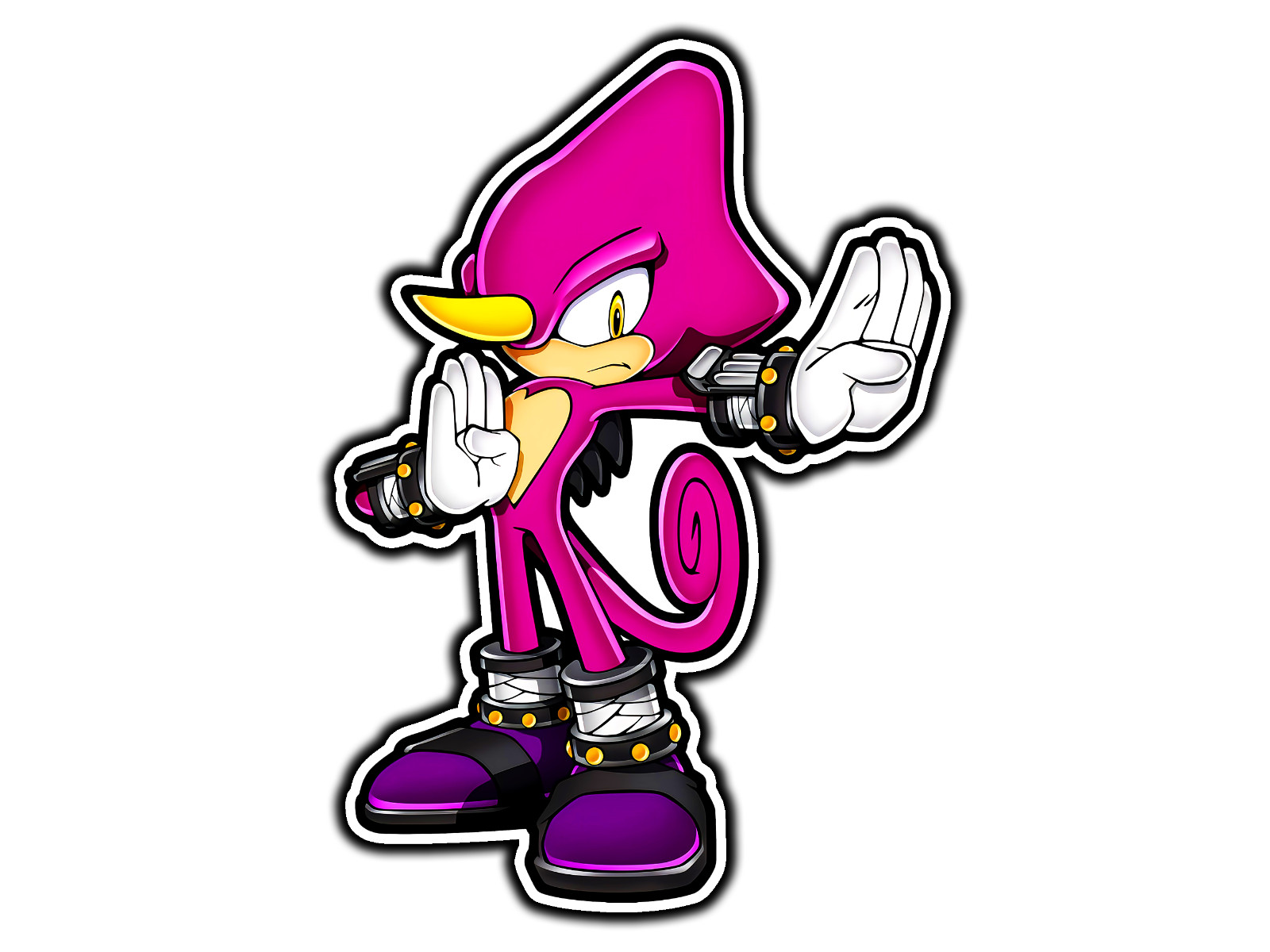 Espio the Chameleon Retro Waterproof Vinyl Sticker Decal Die-Cut
