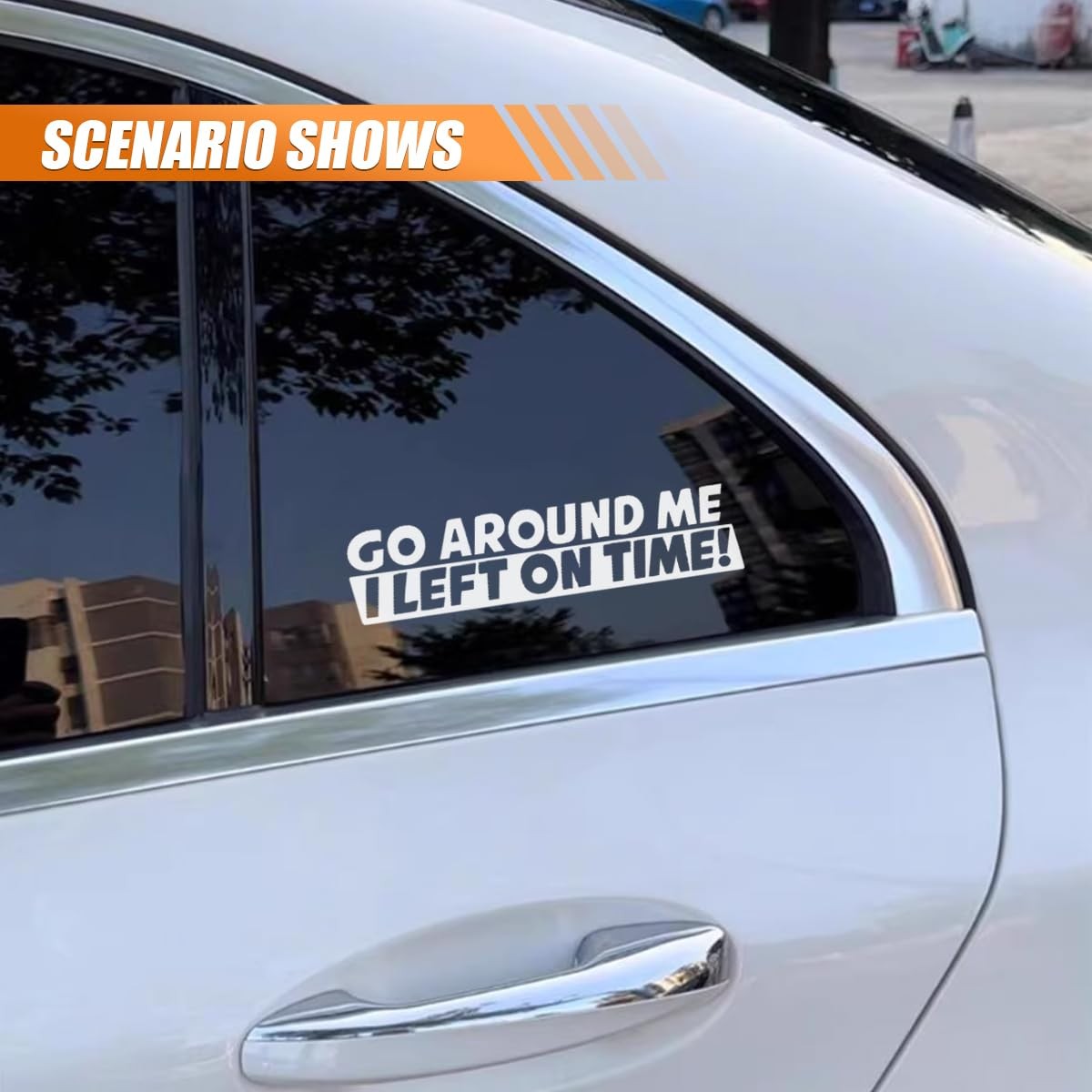 Go Around Me I Left On Time Sticker Decal, Waterproof Vinyl Sticker, Cute Car…
